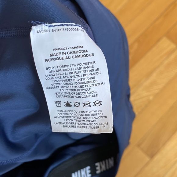 NIKE PRO DRI-FIT DEEP ROYAL BLUE LEGGINGS size small - Picture 5 of 10